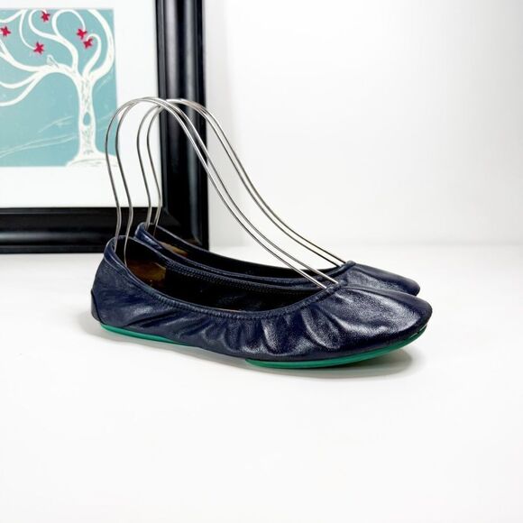 Tieks by Gavrieli Women's Navy Blue Leather Ballet Flats Size 8 - Picture 1 of 7